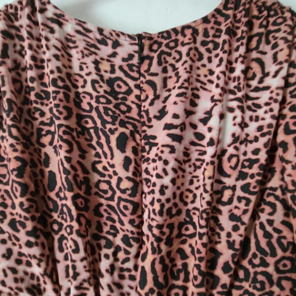 Anthropologie Ranna Gill Cut Out Midi Dress Leopard Print Sz S Lined NWT $190 - Picture 11 of 13